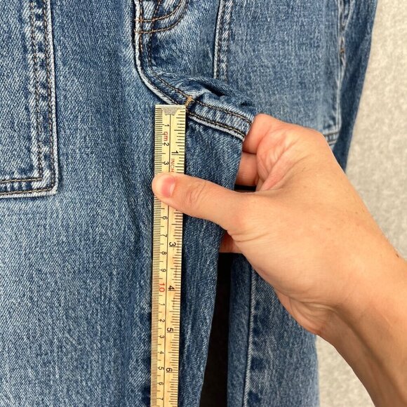 J Crew Womens Mid Rise Straight Leg Utility Crop Jean Size 27 VTG Denim Wash EUC - Picture 10 of 12